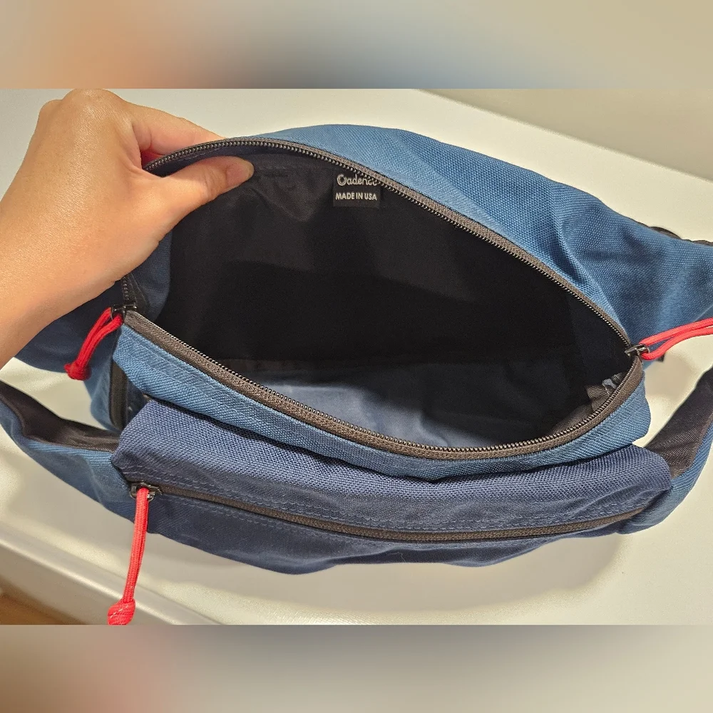 Navy and Blue Men's Travel Belt Bag
